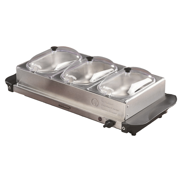 BRENTWOOD(R) BF-315 TRPL BUFFET SRVR W/TRAY